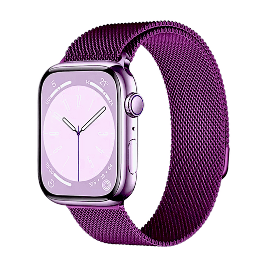 Milanese Mesh Steel Bracelet For Apple Watch Purple - Wrist Envy