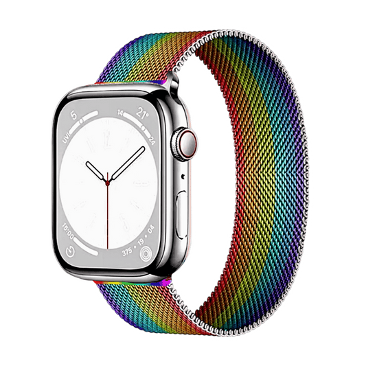 Milanese Mesh Steel Bracelet For Apple Watch Rainbow - Wrist Envy