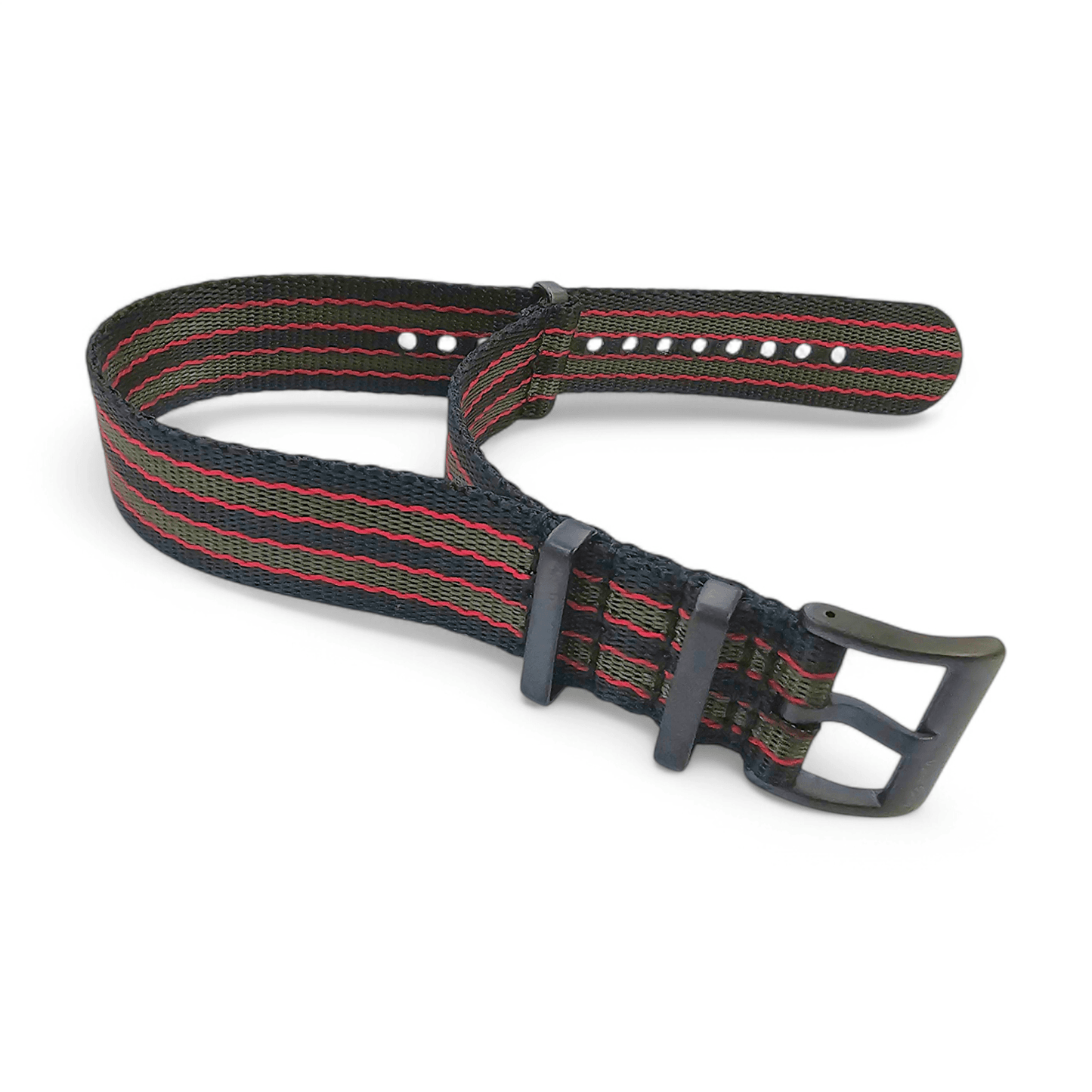 Nylon 1.4mm Thick Military Watch Strap Black Buckle James Bond 007 20mm 22mm - Wrist Envy