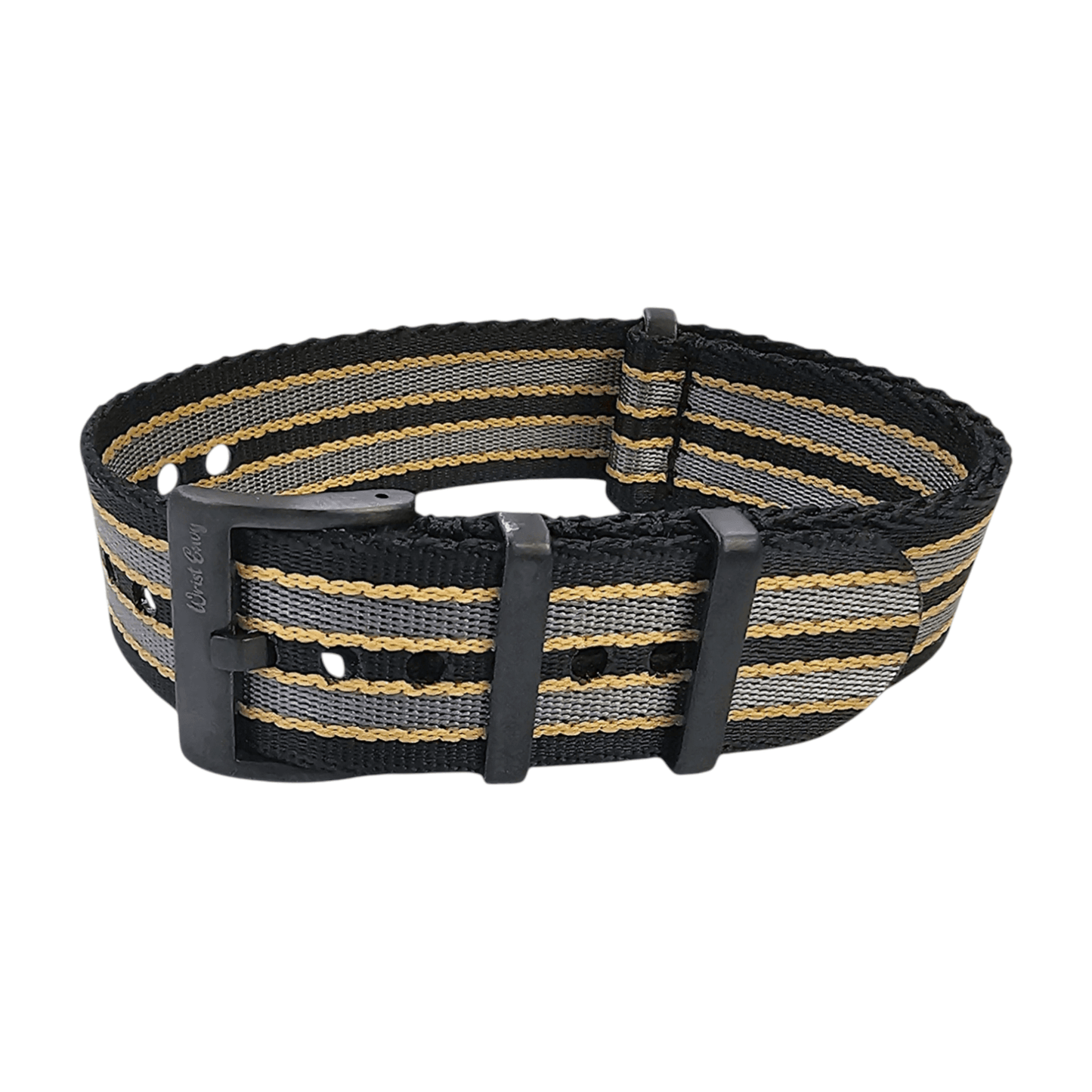 Nylon 1.4mm Thick Military Watch Strap Black Buckle James Bond 007 20mm 22mm - Wrist Envy