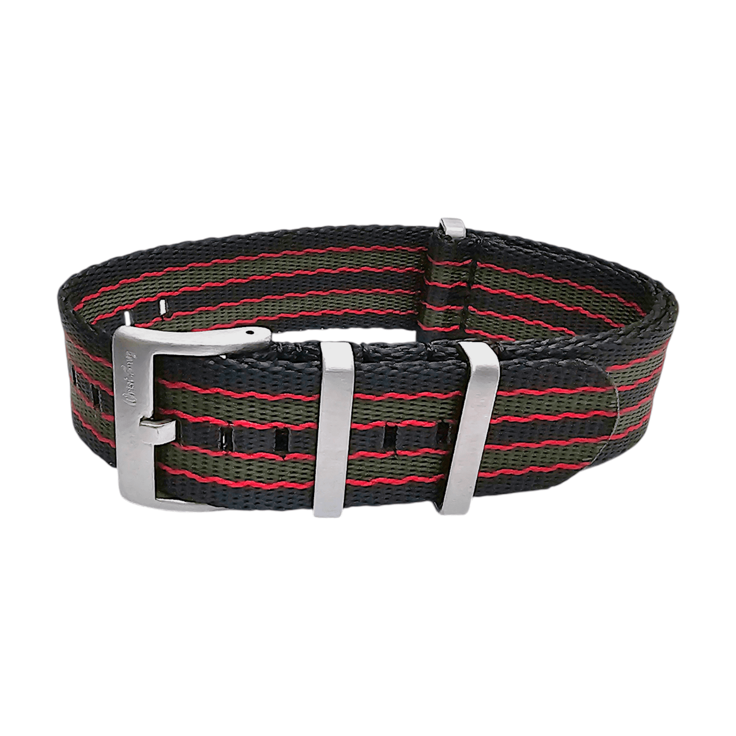 Nylon 1.4mm Thick Military Watch Strap James Bond 007 Black Red Green 20mm 22mm - Wrist Envy