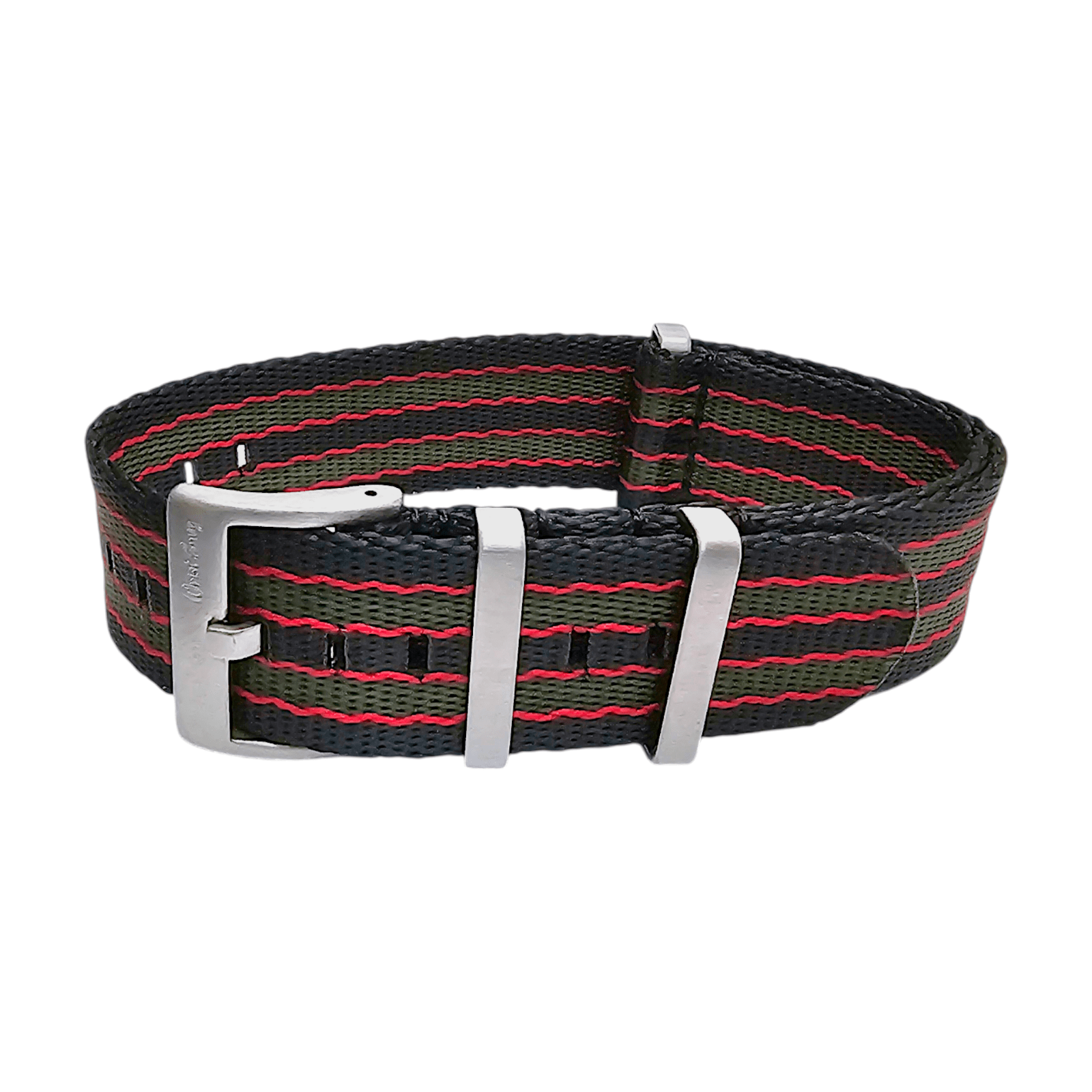 Nylon 1.4mm Thick Military Watch Strap James Bond 007 Black Red Green 20mm 22mm - Wrist Envy