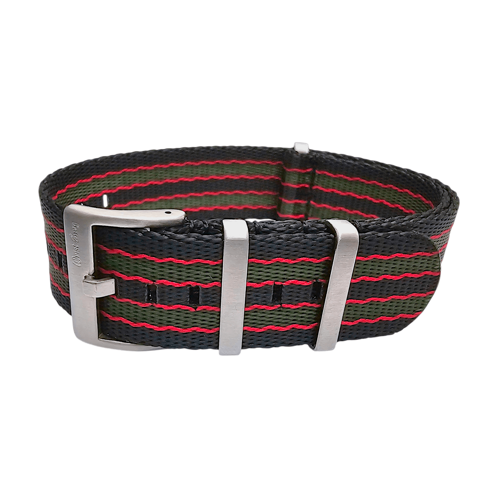 Nylon 1.4mm Thick Military Watch Strap James Bond 007 Black Red Green 20mm 22mm - Wrist Envy