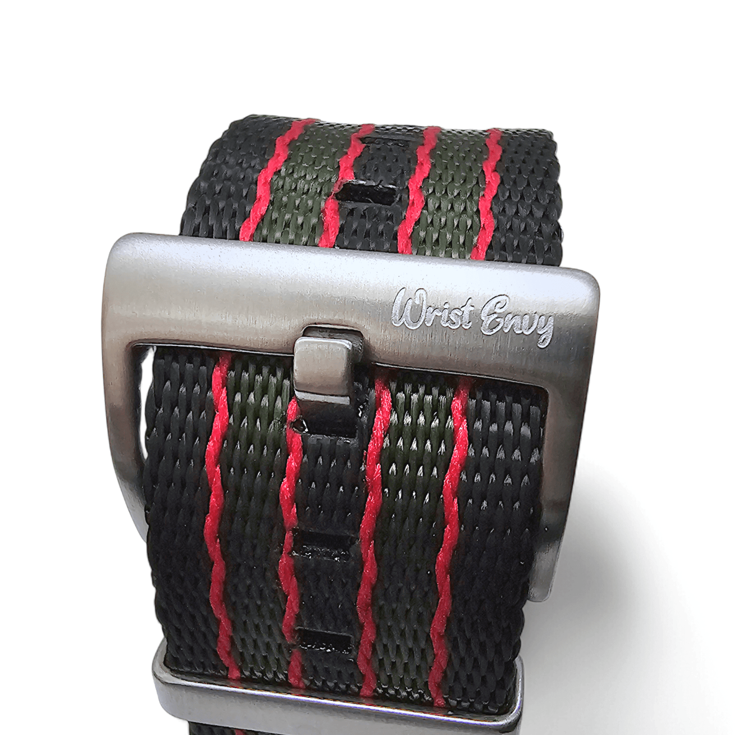 Nylon 1.4mm Thick Military Watch Strap James Bond 007 Black Red Green 20mm 22mm - Wrist Envy