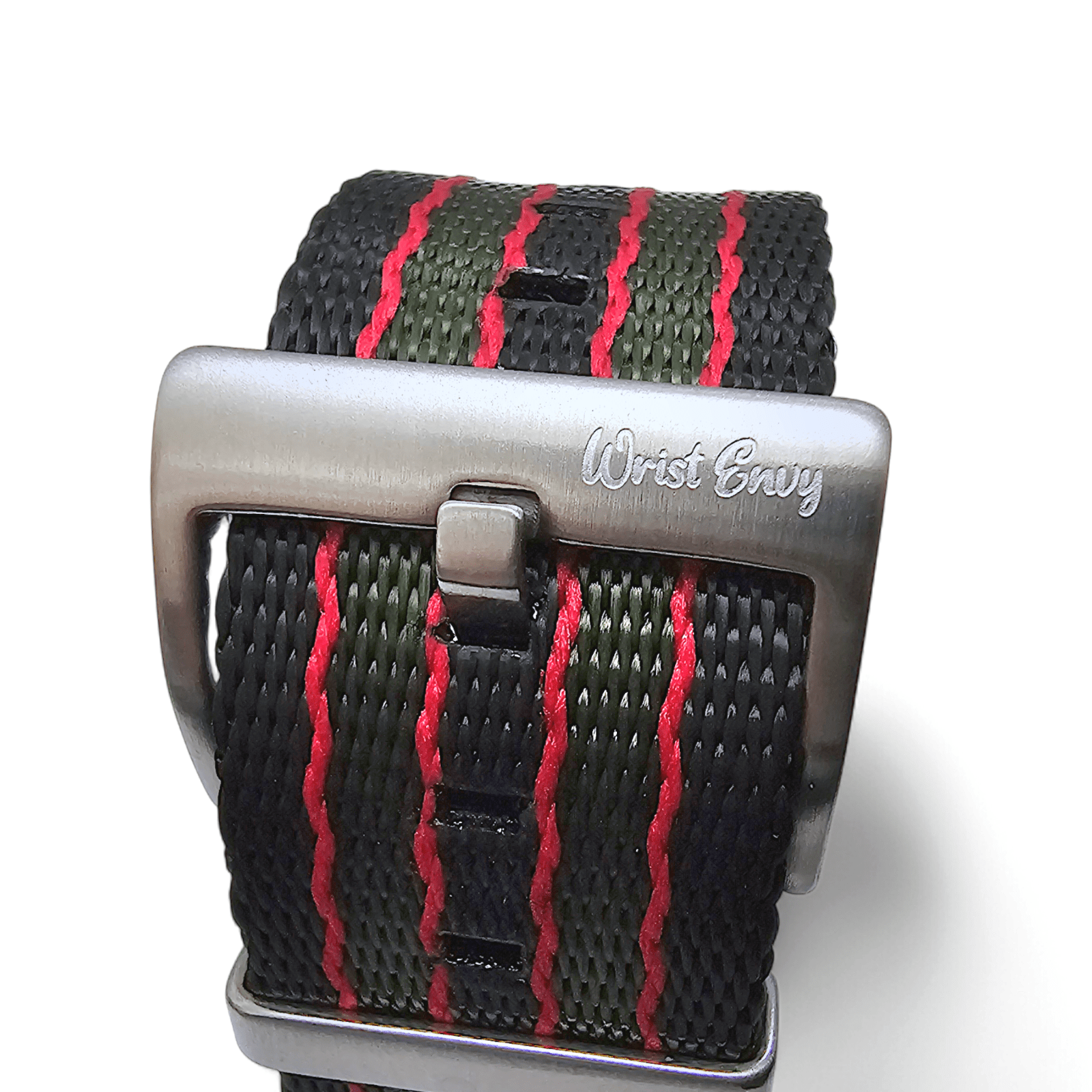 Nylon 1.4mm Thick Military Watch Strap James Bond 007 Black Red Green 20mm 22mm - Wrist Envy