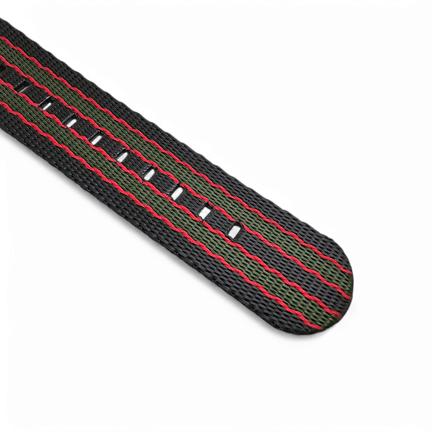 Nylon 1.4mm Thick Military Watch Strap James Bond 007 Black Red Green 20mm 22mm - Wrist Envy
