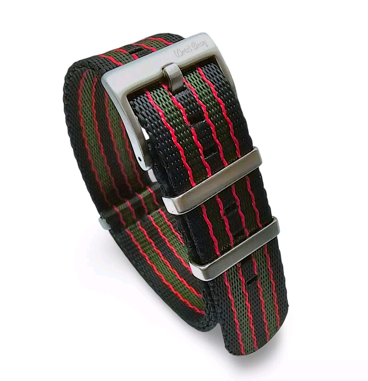 Nylon 1.4mm Thick Military Watch Strap James Bond 007 Black Red Green 20mm 22mm - Wrist Envy