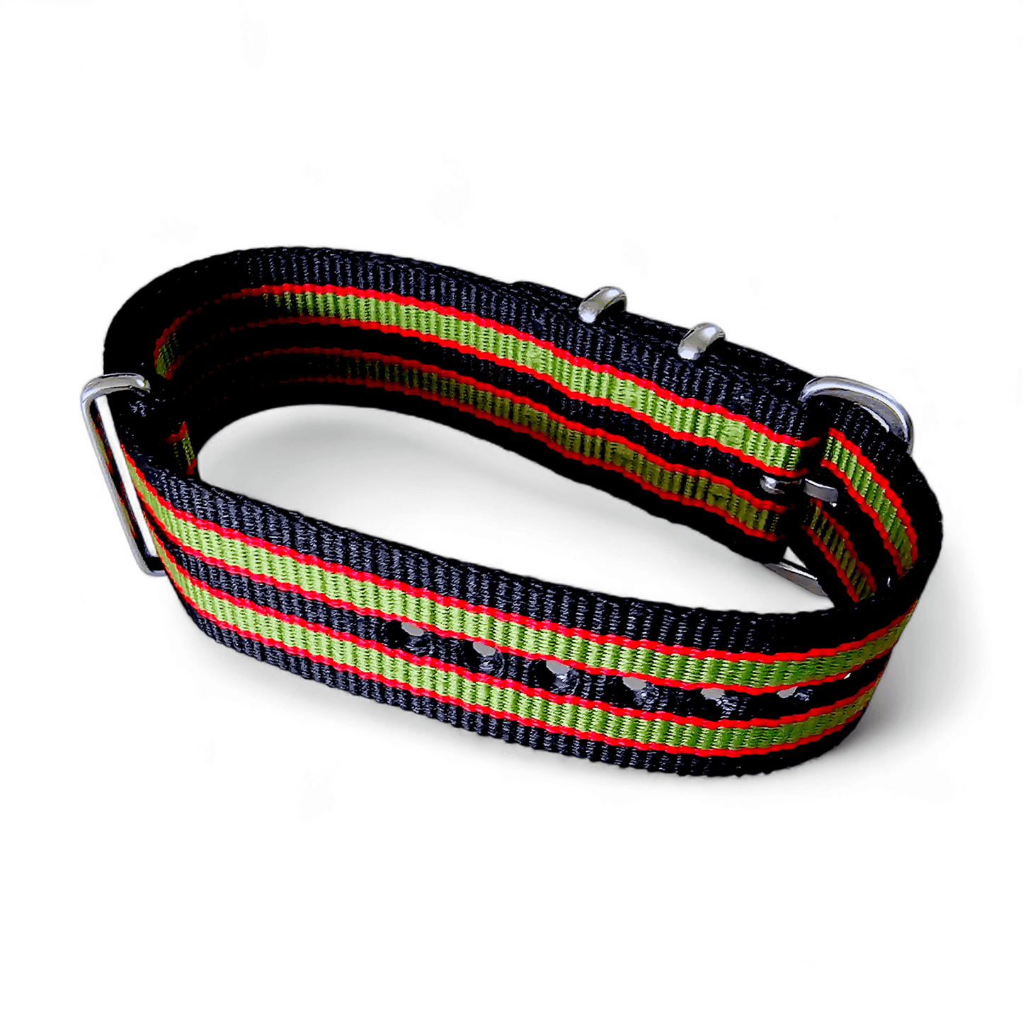 Nylon Military Watch Strap Band Black Red Green James Bond 007 18mm 20mm 22mm - Wrist Envy