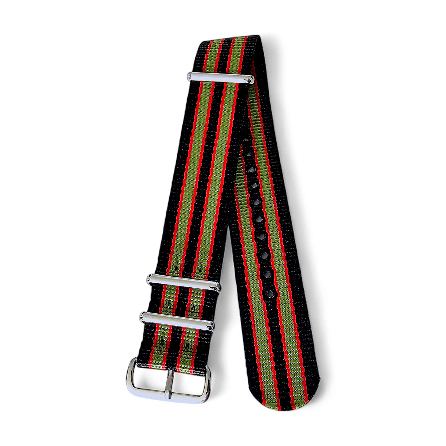 Nylon Military Watch Strap Band Black Red Green James Bond 007 18mm 20mm 22mm - Wrist Envy