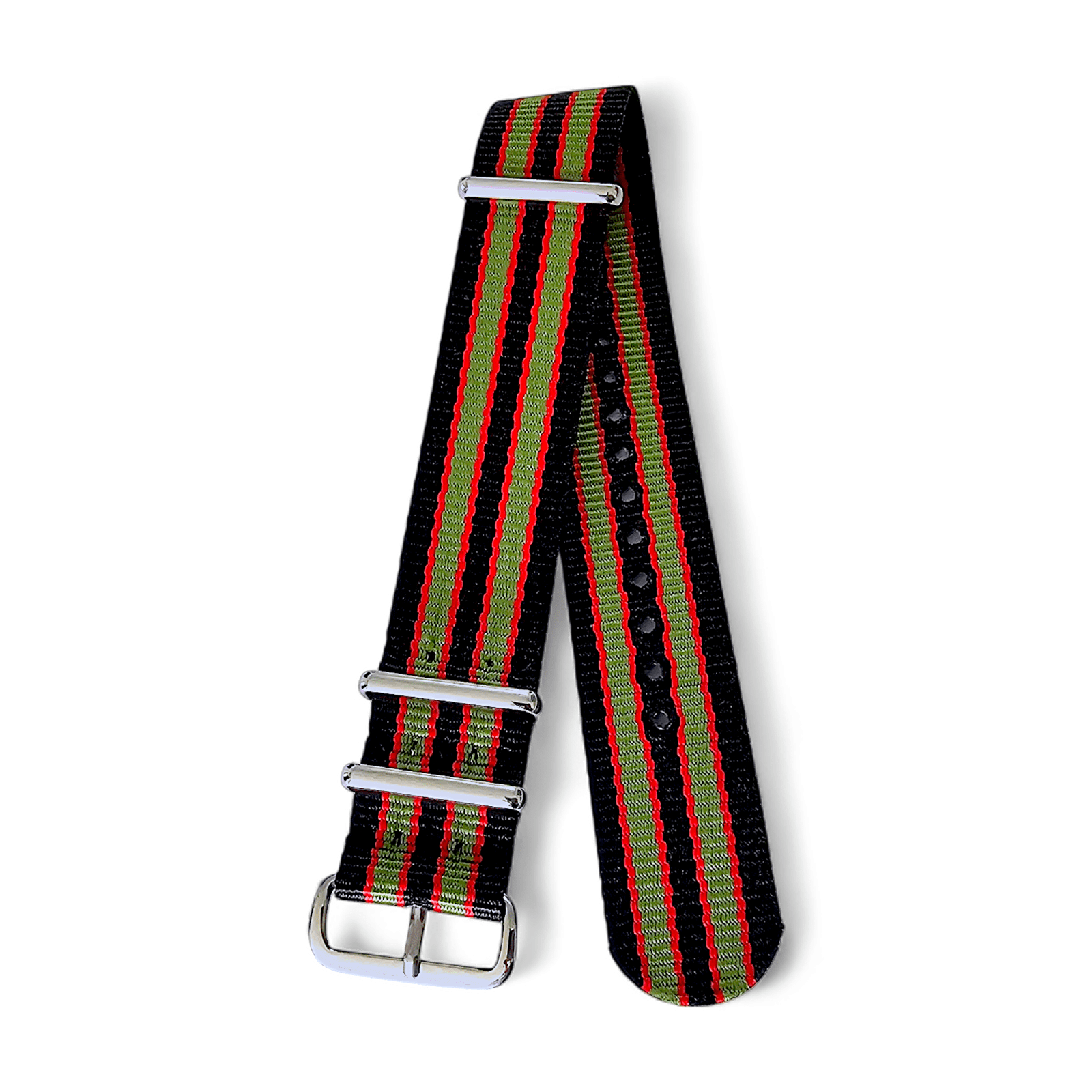Nylon Military Watch Strap Band Black Red Green James Bond 007 18mm 20mm 22mm - Wrist Envy