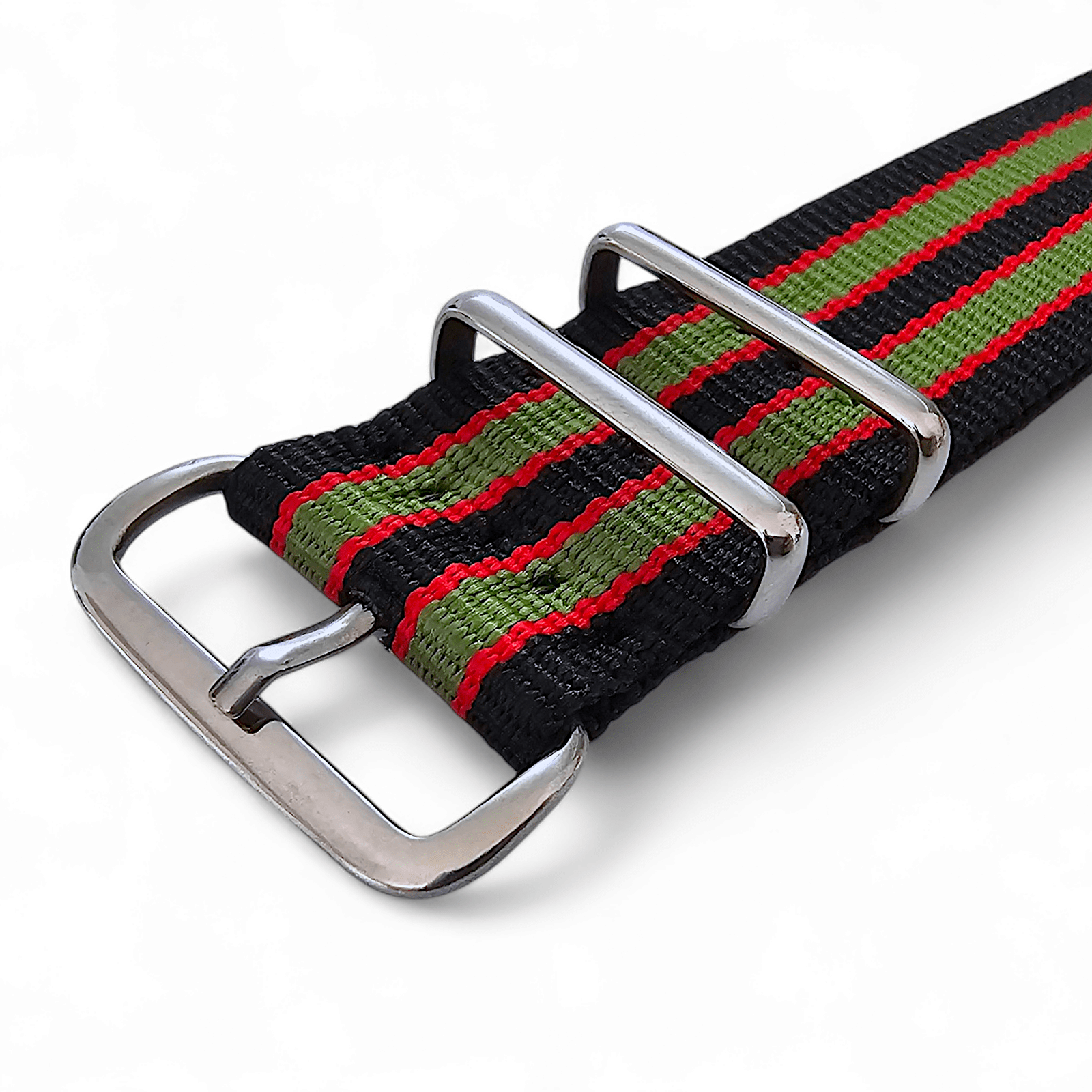 Nylon Military Watch Strap Band Black Red Green James Bond 007 18mm 20mm 22mm - Wrist Envy
