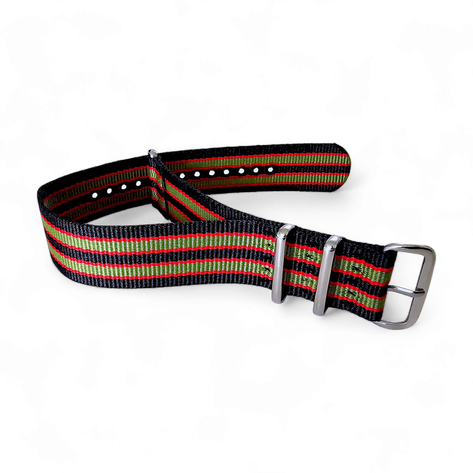 Nylon Military Watch Strap Band Black Red Green James Bond 007 18mm 20mm 22mm - Wrist Envy