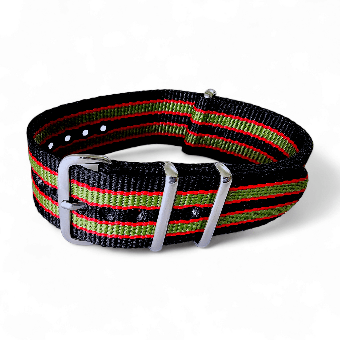Nylon Military Watch Strap Band Black Red Green James Bond 007 18mm 20mm 22mm - Wrist Envy