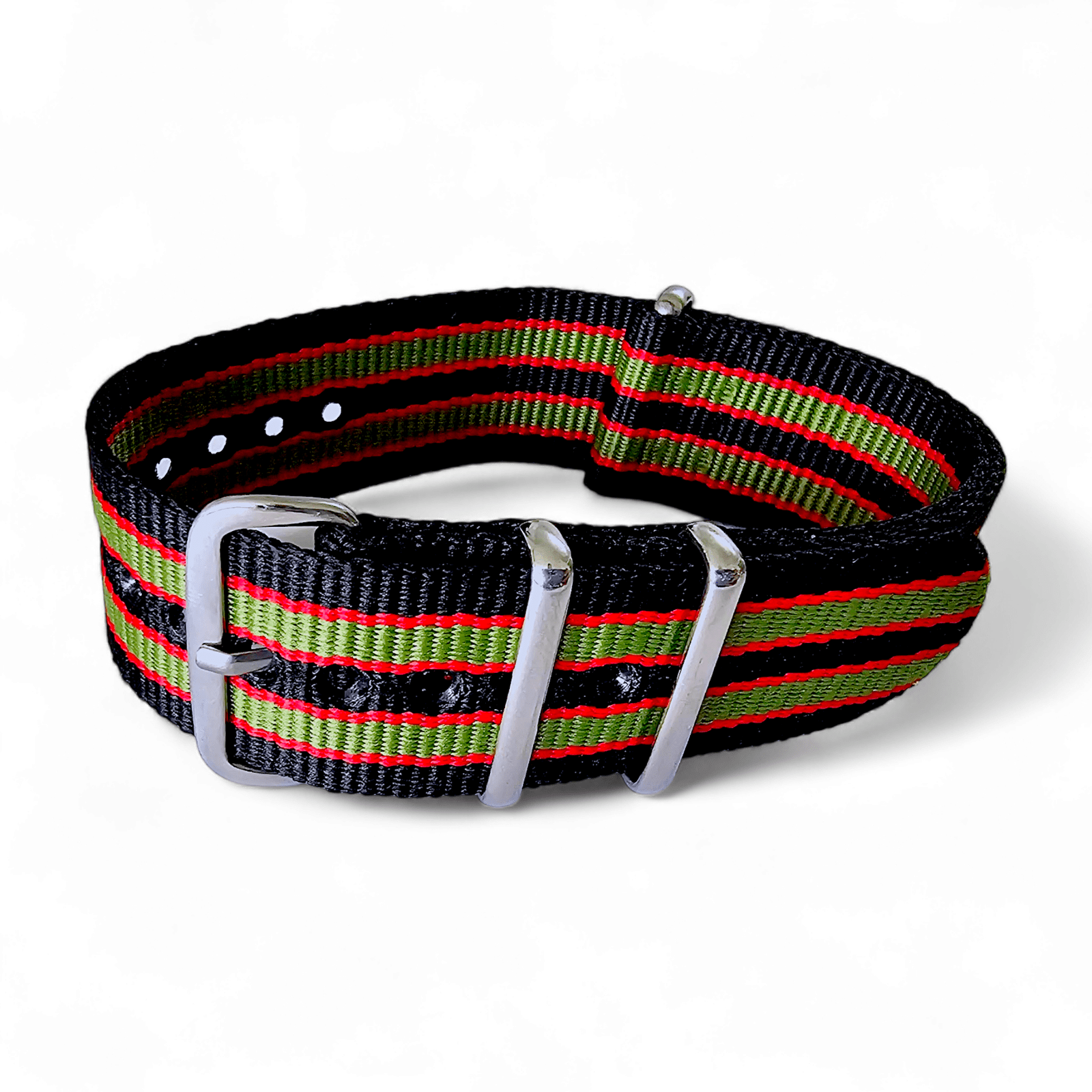 Nylon Military Watch Strap Band Black Red Green James Bond 007 18mm 20mm 22mm - Wrist Envy
