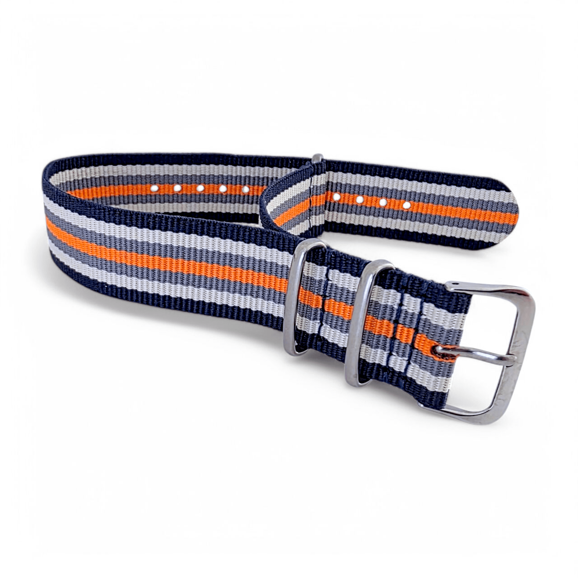 Nylon Militory Watch Strap Blue Khaki Grey Orange 18mm 20mm 22mm - Wrist Envy