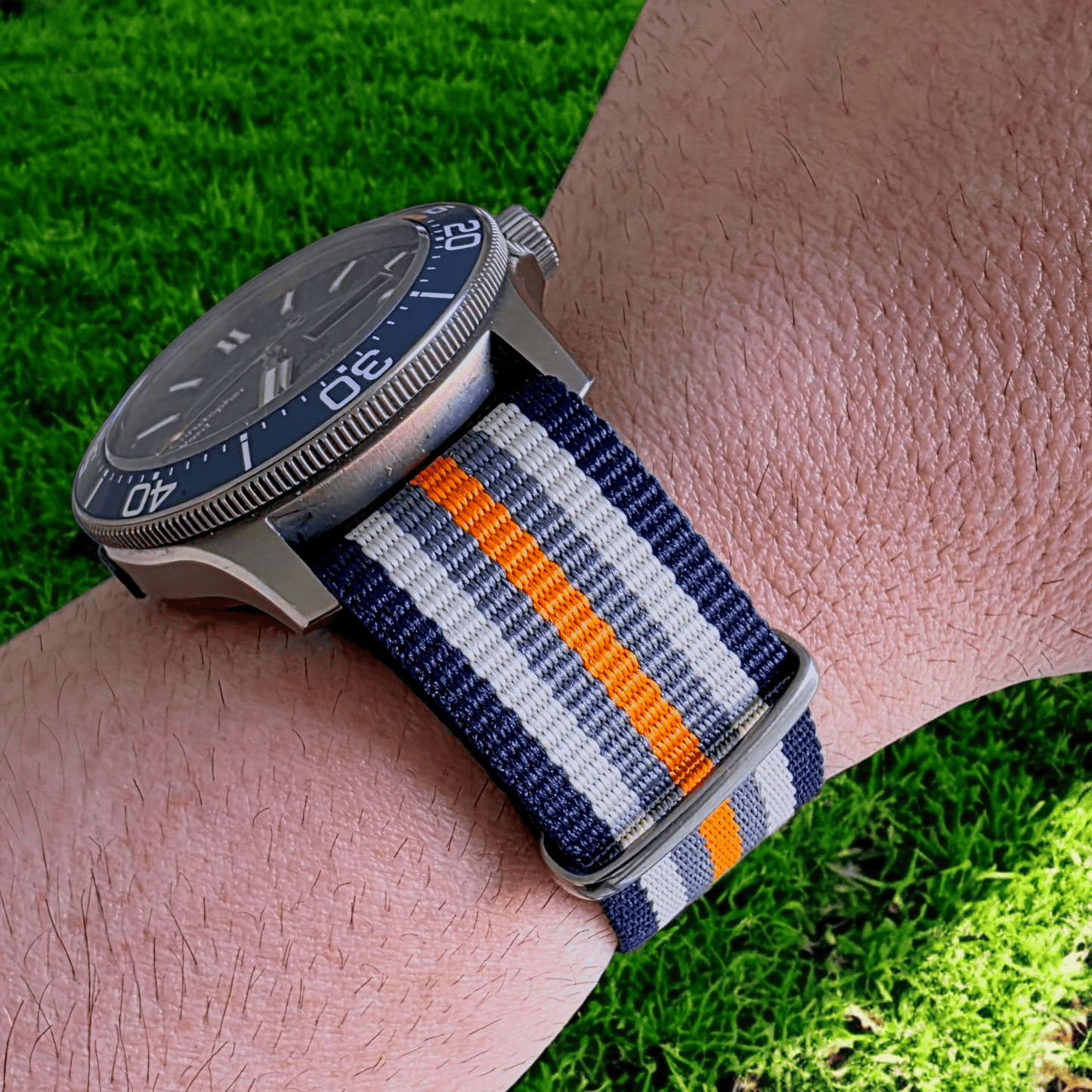 Nylon Militory Watch Strap Blue Khaki Grey Orange 18mm 20mm 22mm - Wrist Envy