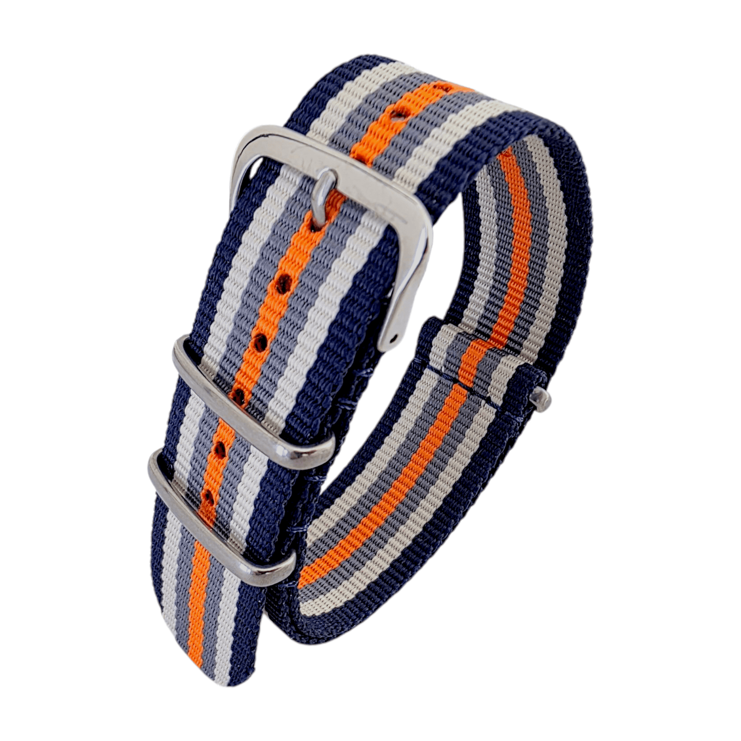 Nylon Militory Watch Strap Blue Khaki Grey Orange 18mm 20mm 22mm - Wrist Envy