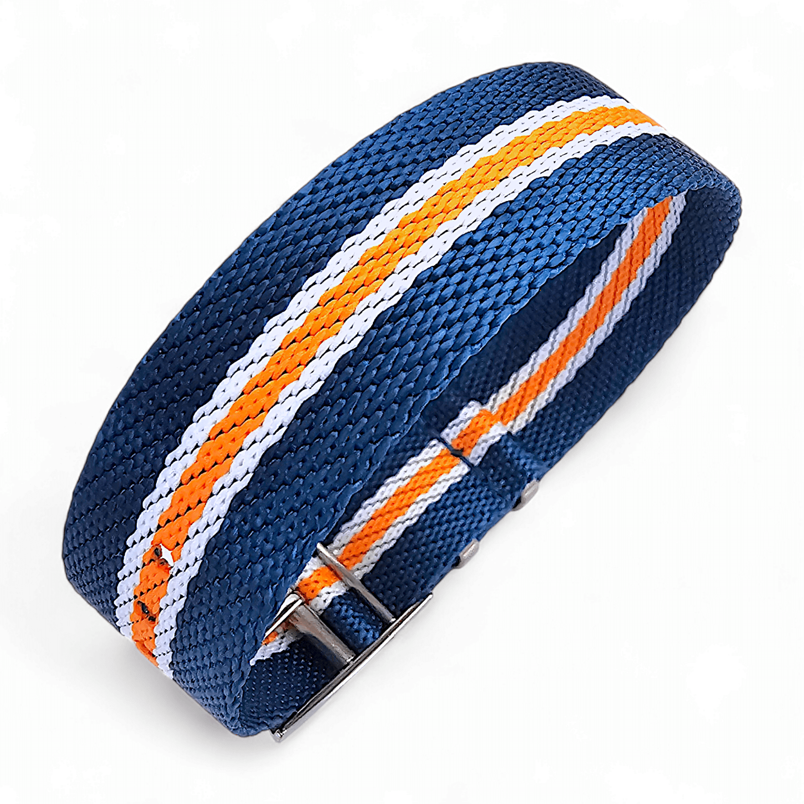Nylon Watch Strap Band Military One Piece MOD 20mm For Tudor Buckle Blue Orange - Wrist Envy