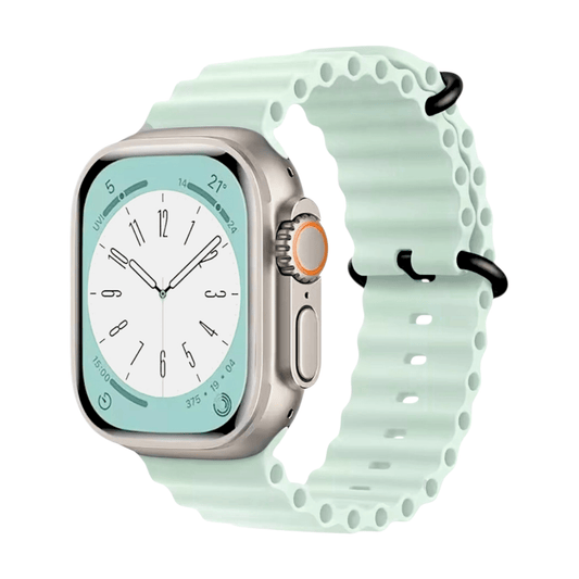 Ocean Silicone Strap For Apple Watch Light Mint - Wrist Envy