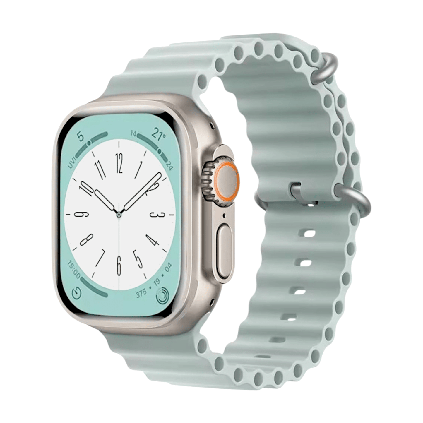 Ocean Silicone Strap For Apple Watch Light Sage - Wrist Envy