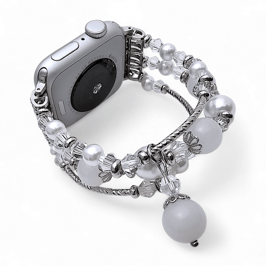 Pearl Charm Bracelet for Apple Watch Silver - Wrist Envy