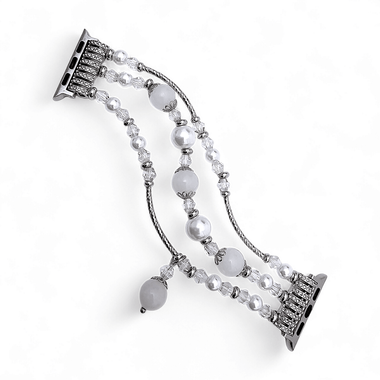 Pearl Charm Bracelet for Apple Watch Silver - Wrist Envy