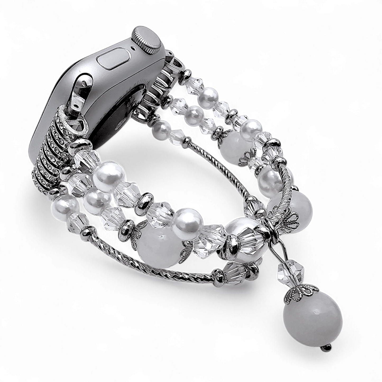 Pearl Charm Bracelet for Apple Watch Silver - Wrist Envy