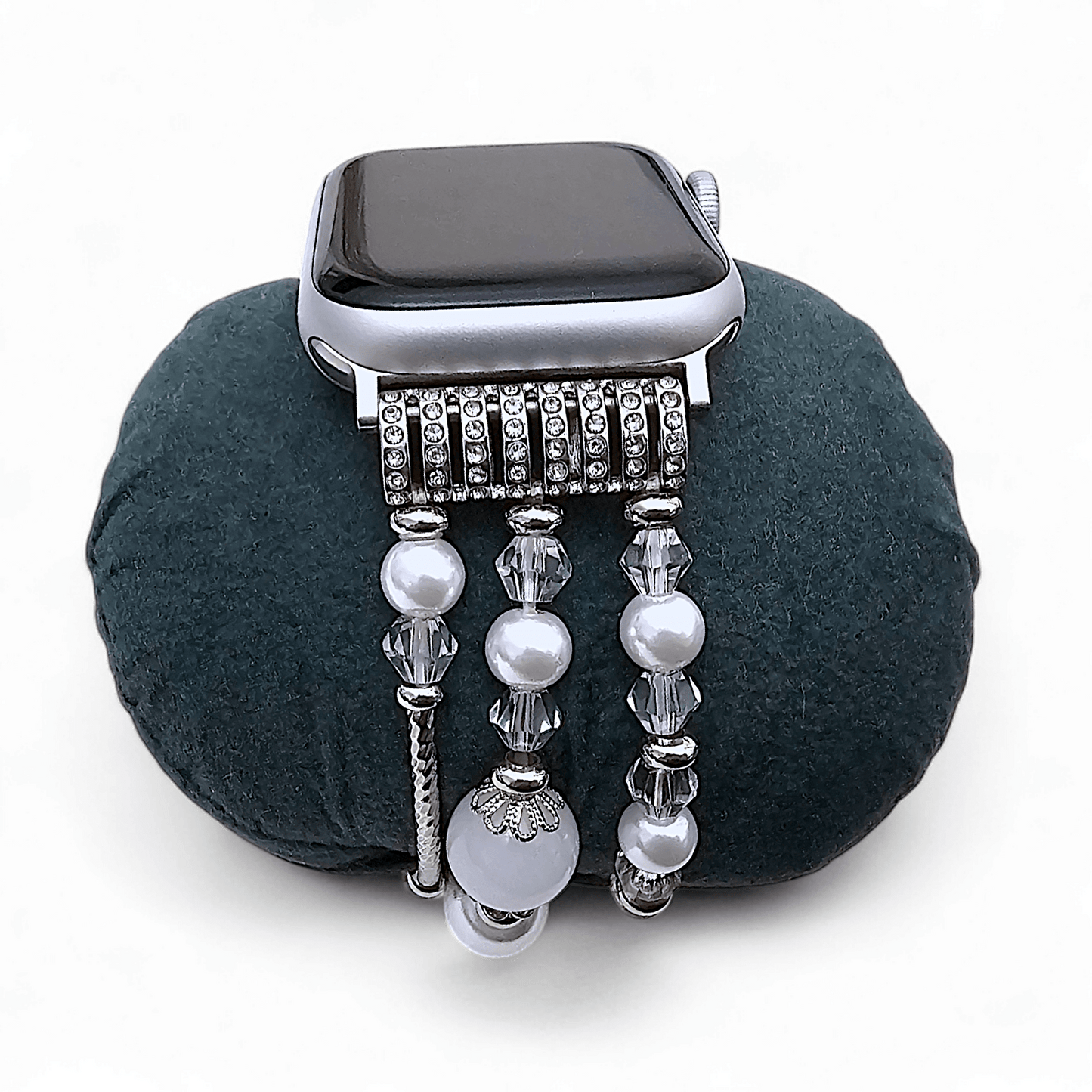 Pearl Charm Bracelet for Apple Watch Silver - Wrist Envy