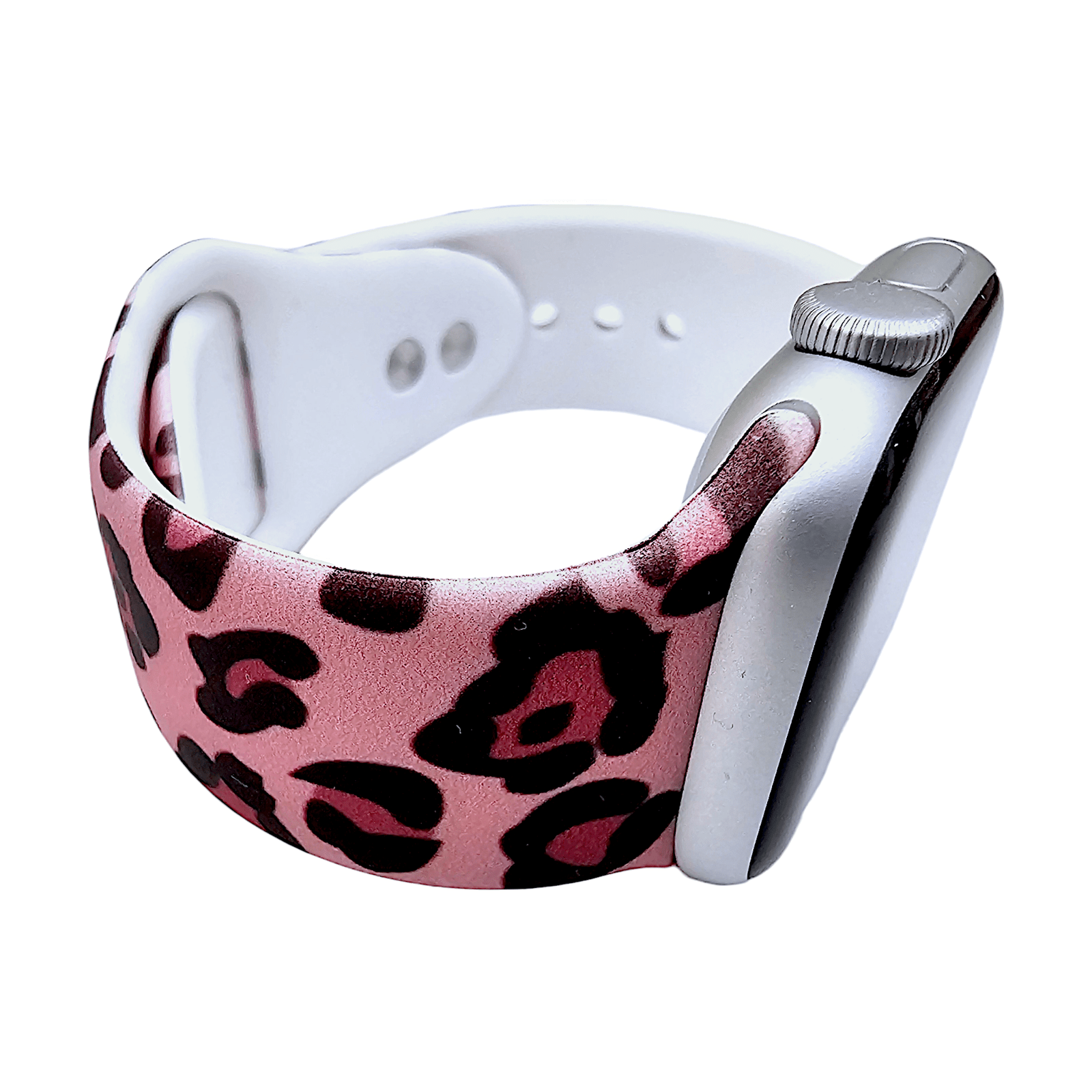 Pink Leopard Patterned Silicone Watch Strap For Apple Watch - Wrist Envy