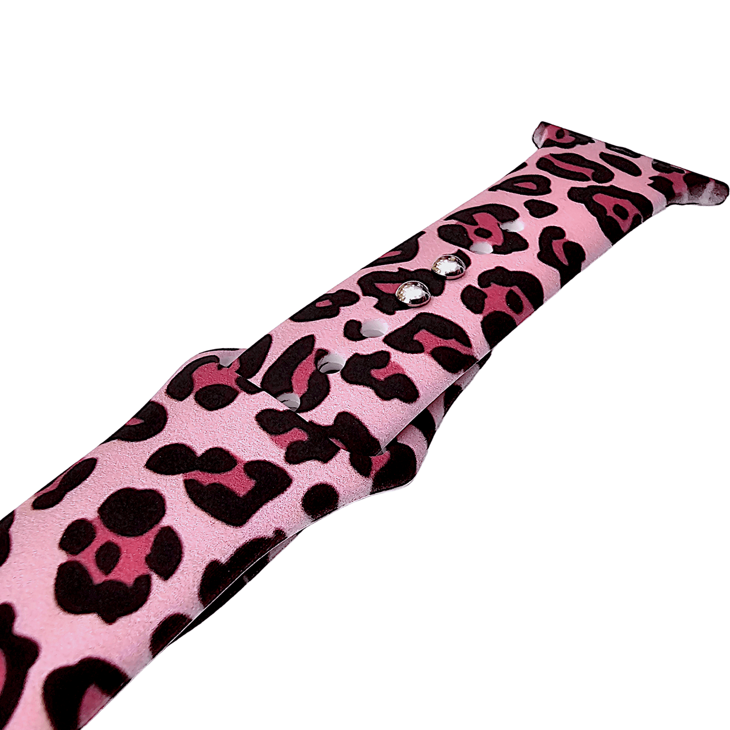 Pink Leopard Patterned Silicone Watch Strap For Apple Watch - Wrist Envy