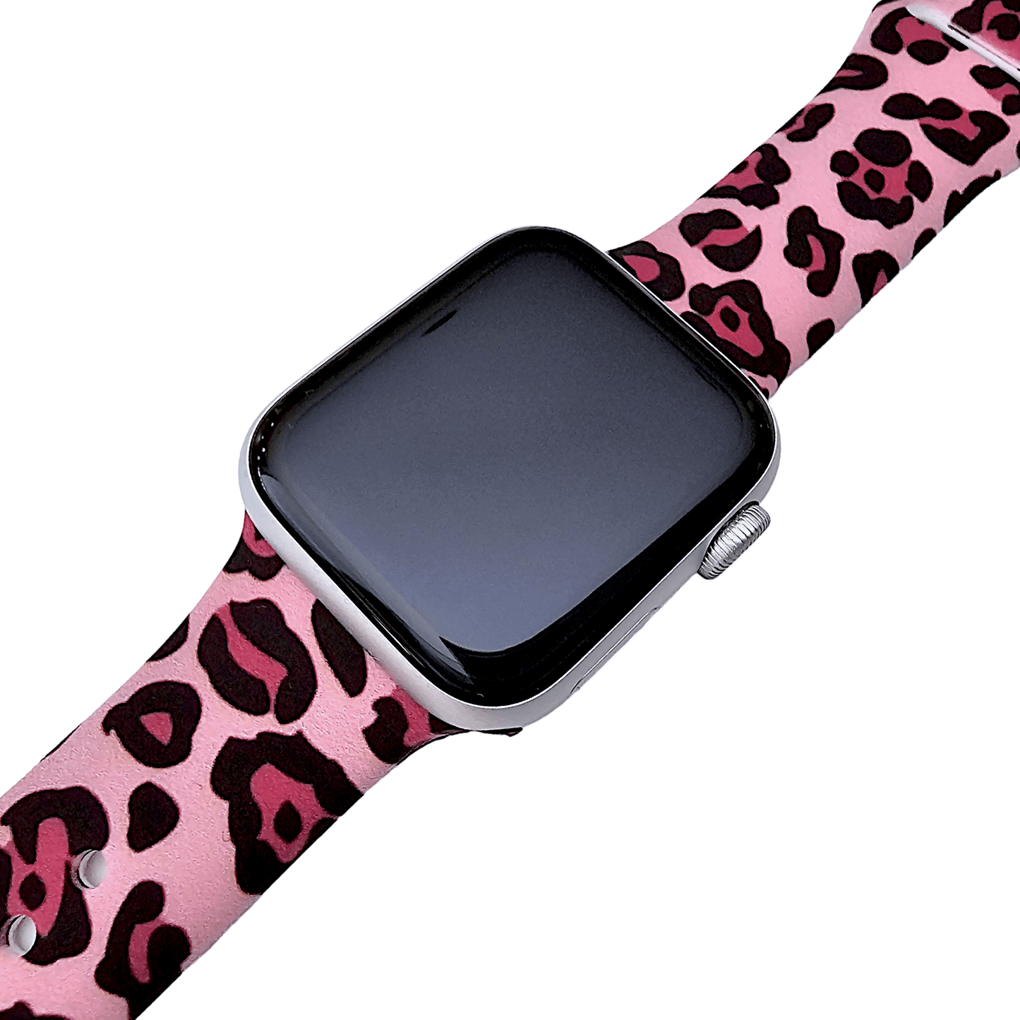 Pink Leopard Patterned Silicone Watch Strap For Apple Watch - Wrist Envy