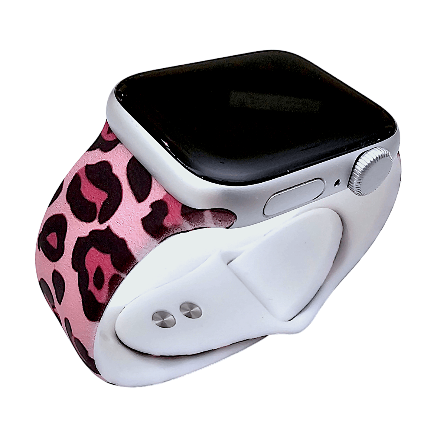 Pink Leopard Patterned Silicone Watch Strap For Apple Watch - Wrist Envy