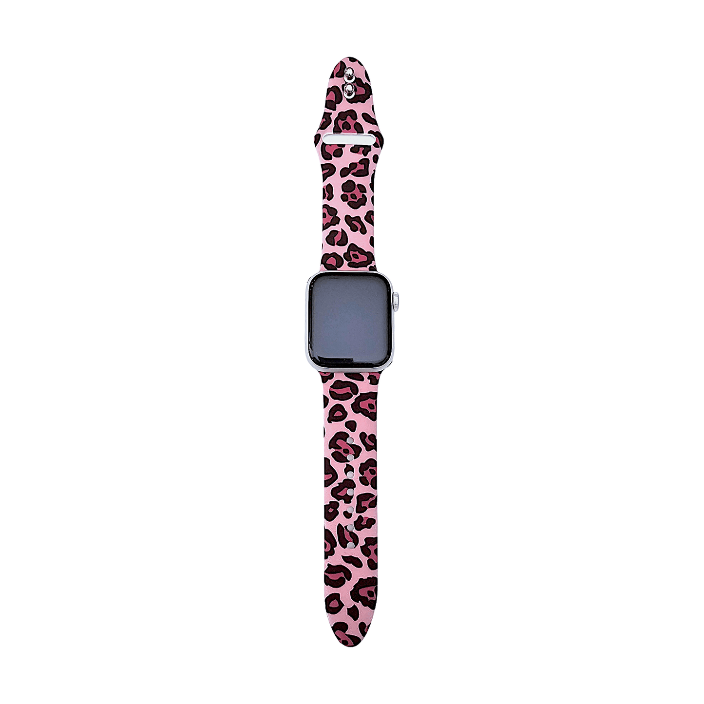 Pink Leopard Patterned Silicone Watch Strap For Apple Watch - Wrist Envy