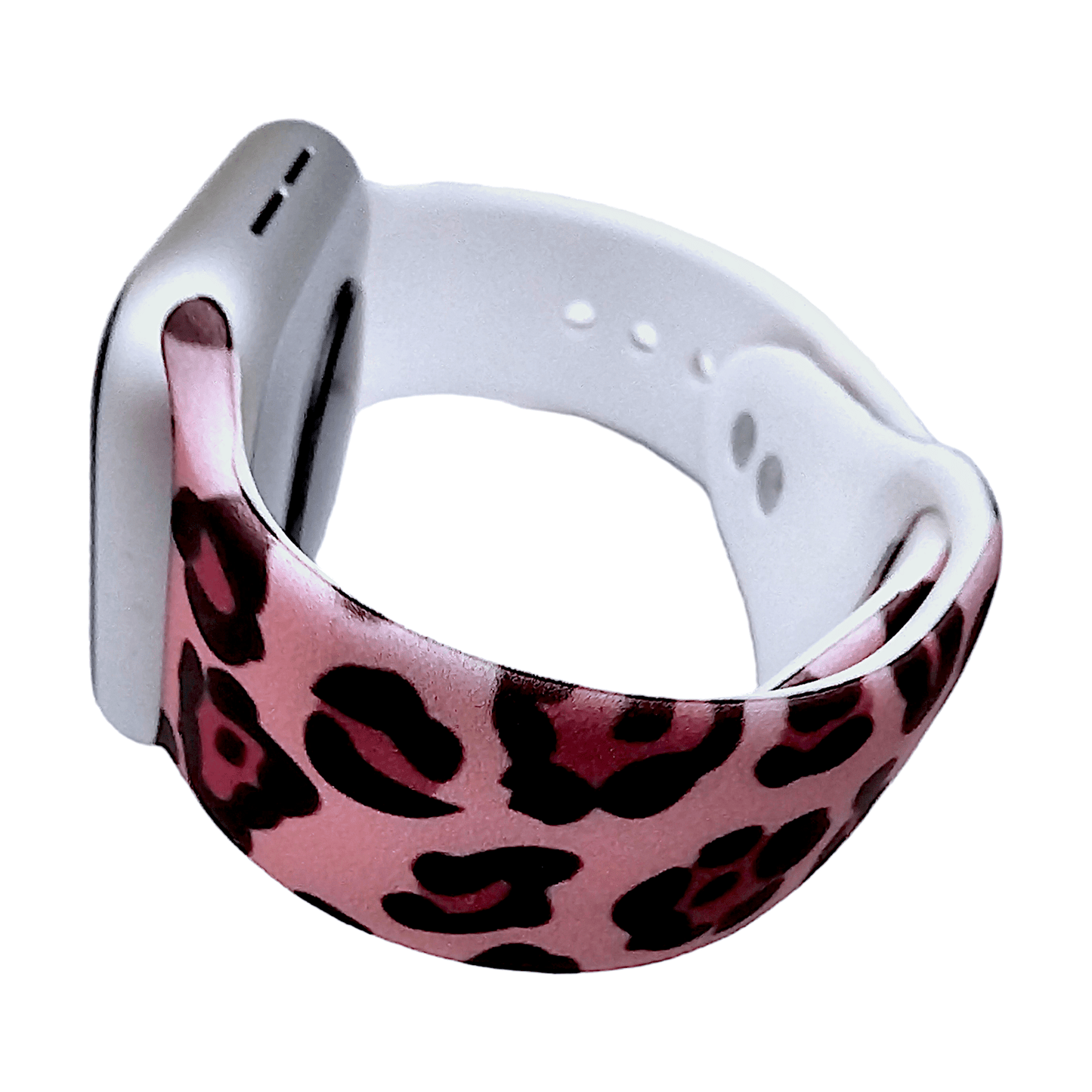 Pink Leopard Patterned Silicone Watch Strap For Apple Watch - Wrist Envy