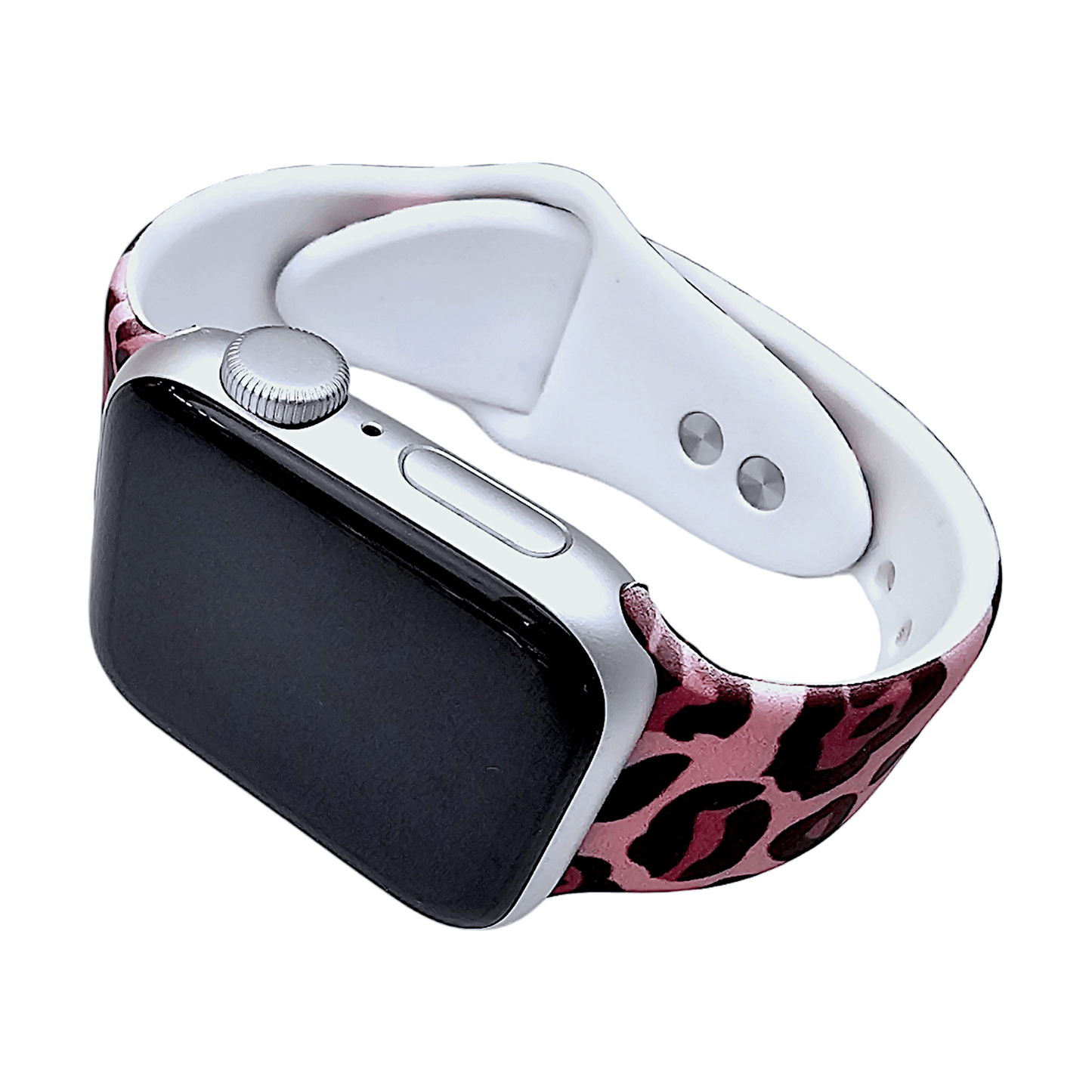 Pink Leopard Patterned Silicone Watch Strap For Apple Watch - Wrist Envy