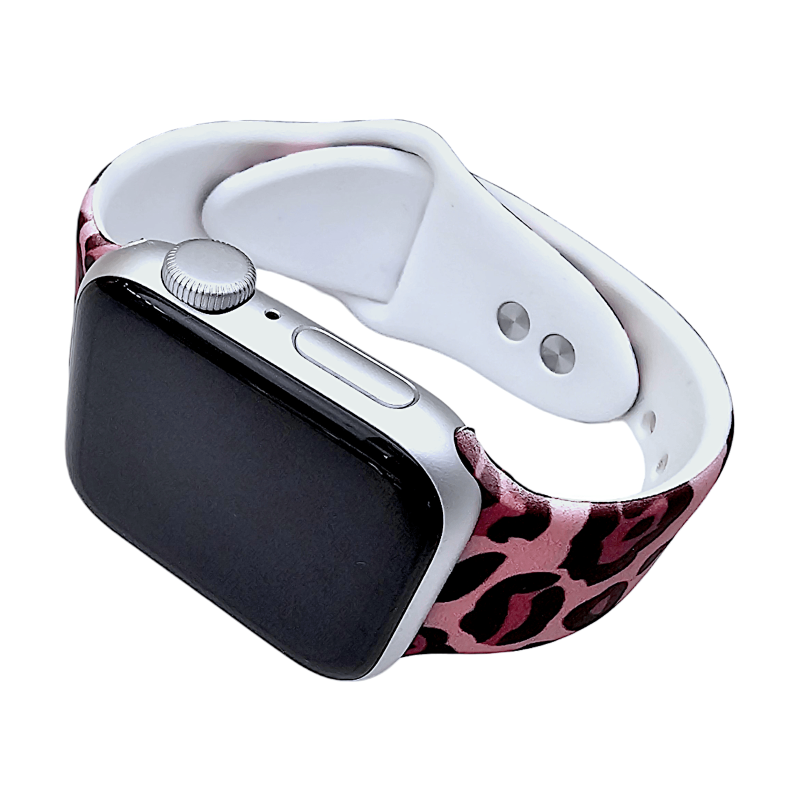 Pink Leopard Patterned Silicone Watch Strap For Apple Watch - Wrist Envy