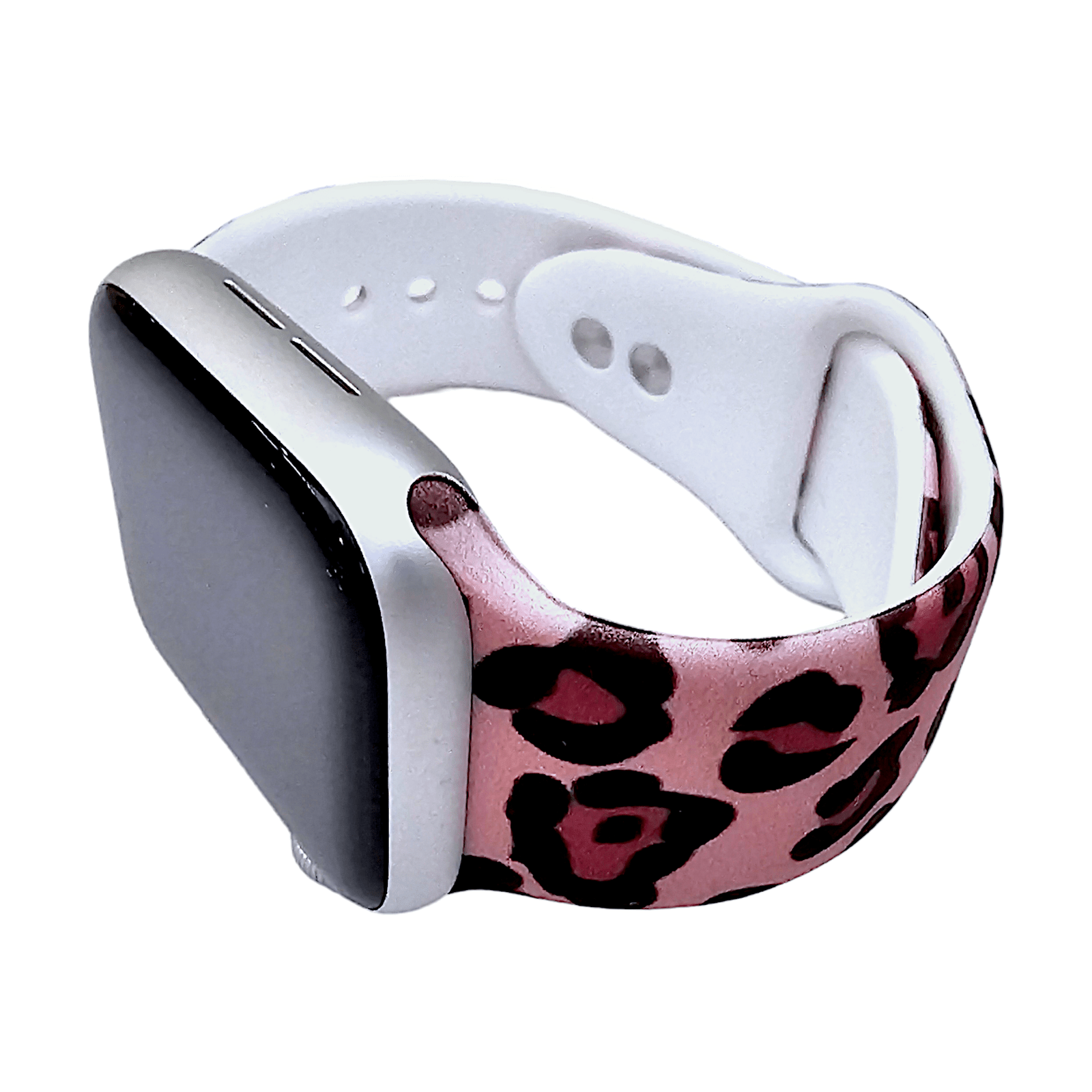Pink Leopard Patterned Silicone Watch Strap For Apple Watch - Wrist Envy