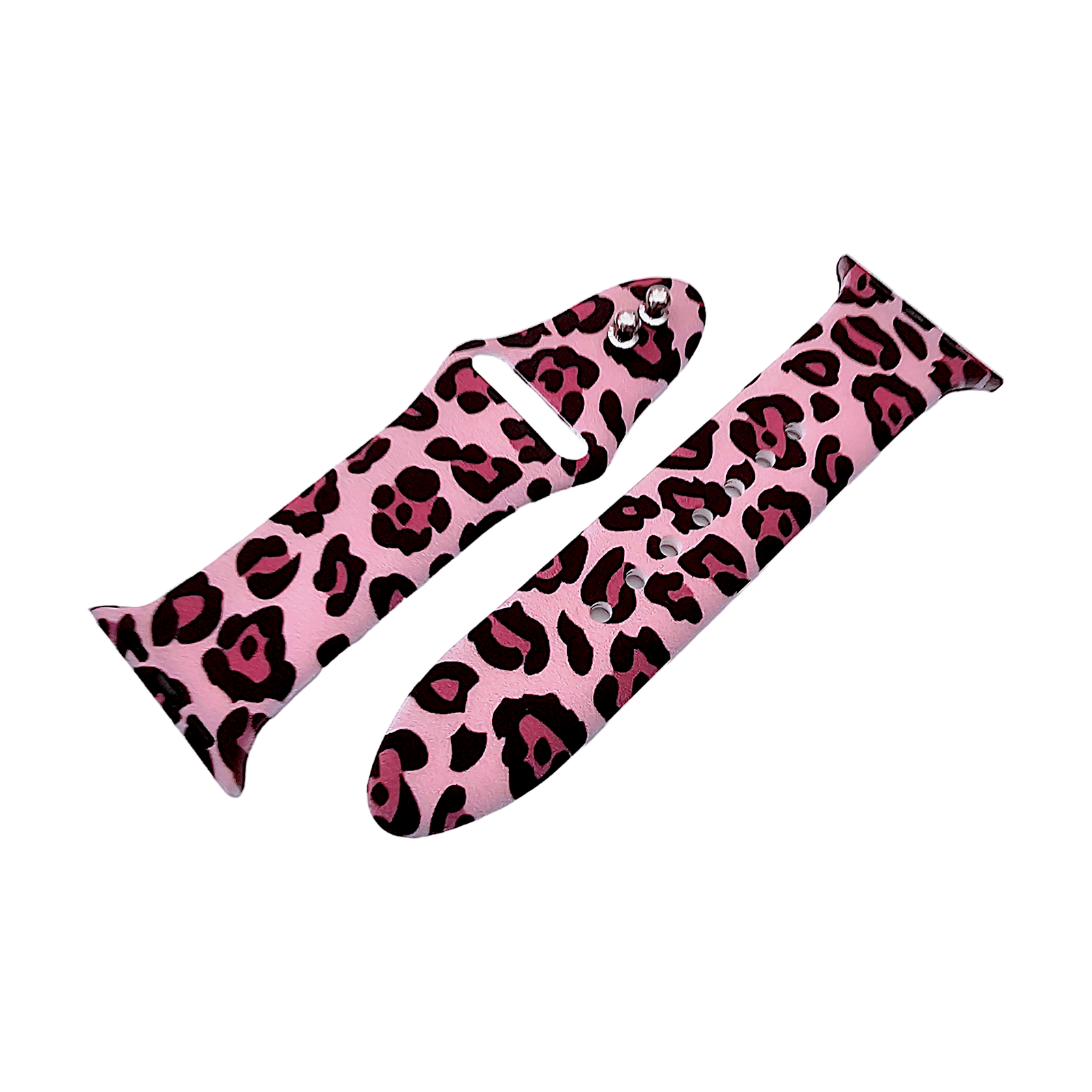 Pink Leopard Patterned Silicone Watch Strap For Apple Watch - Wrist Envy