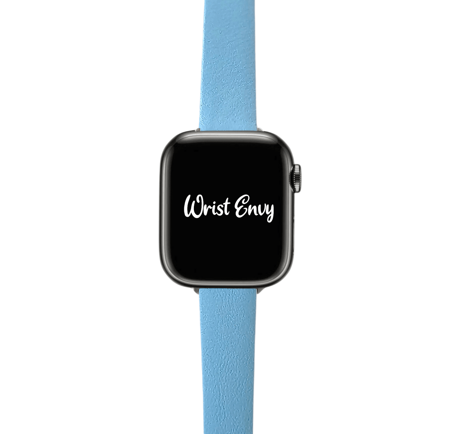 Piu Bello Italian Leather Strap for Apple Watch Baby Blue - Wrist Envy