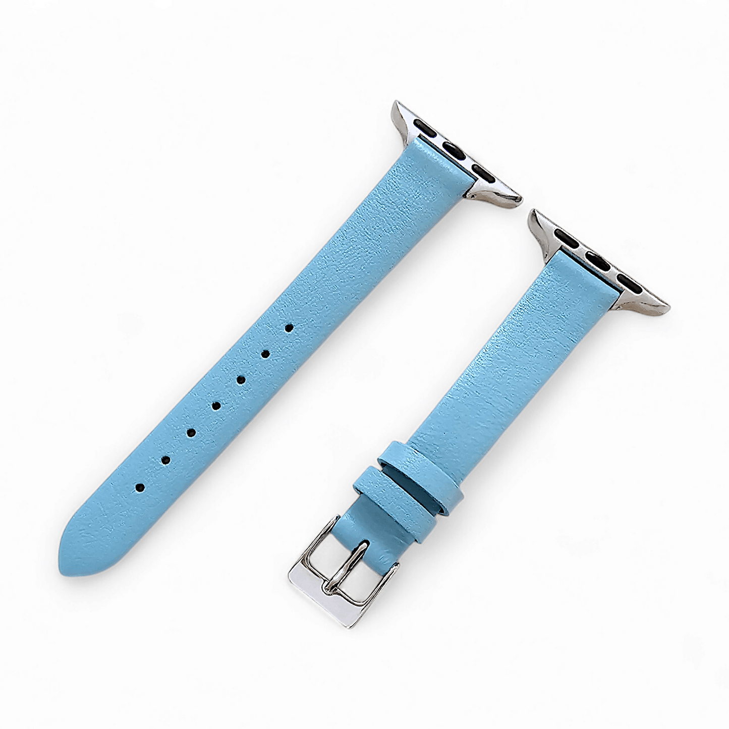Piu Bello Italian Leather Strap for Apple Watch Baby Blue - Wrist Envy