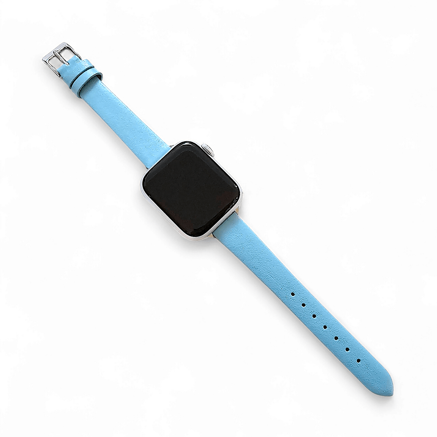 Piu Bello Italian Leather Strap for Apple Watch Baby Blue - Wrist Envy