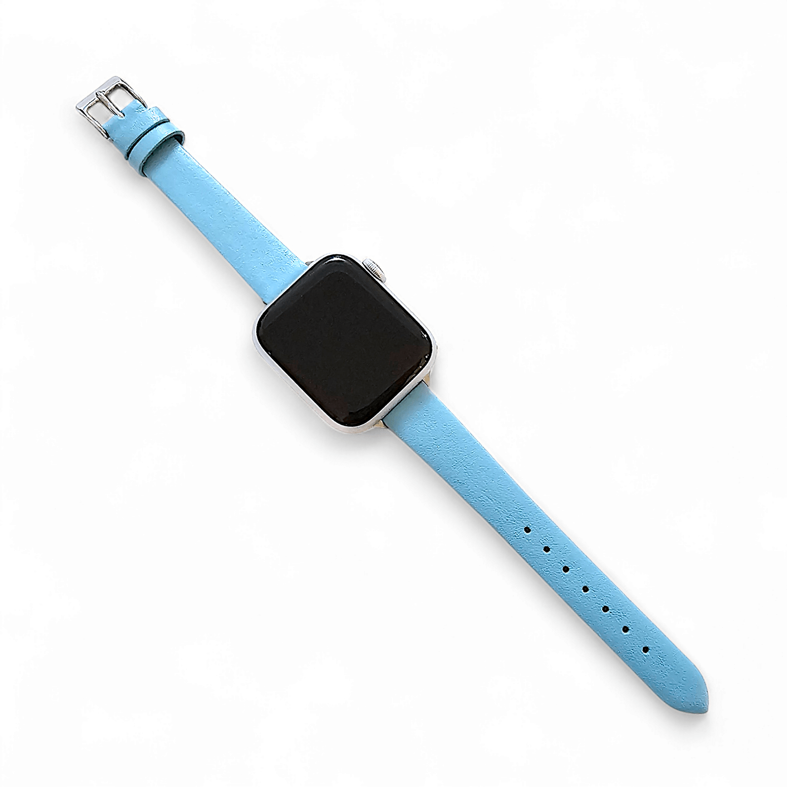 Piu Bello Italian Leather Strap for Apple Watch Baby Blue - Wrist Envy