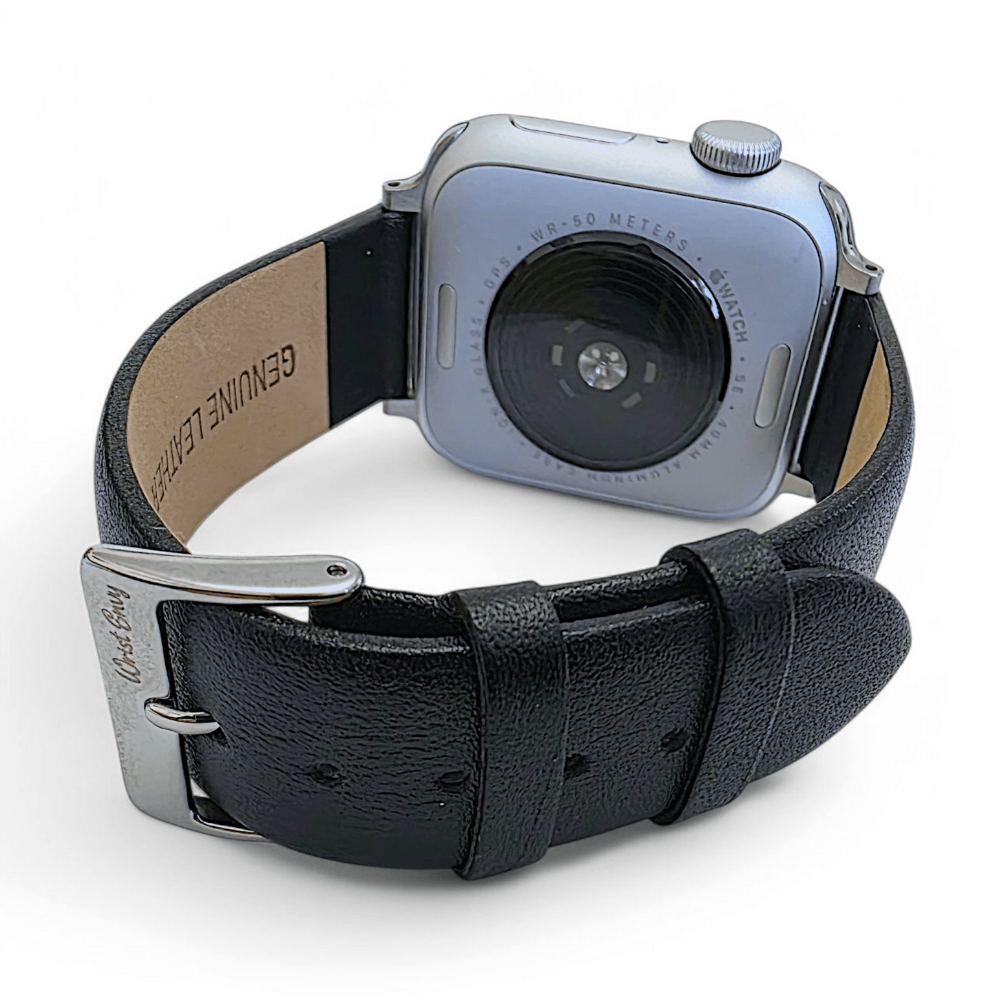 Piu Bello Italian Leather Strap for Apple Watch Black - Wrist Envy