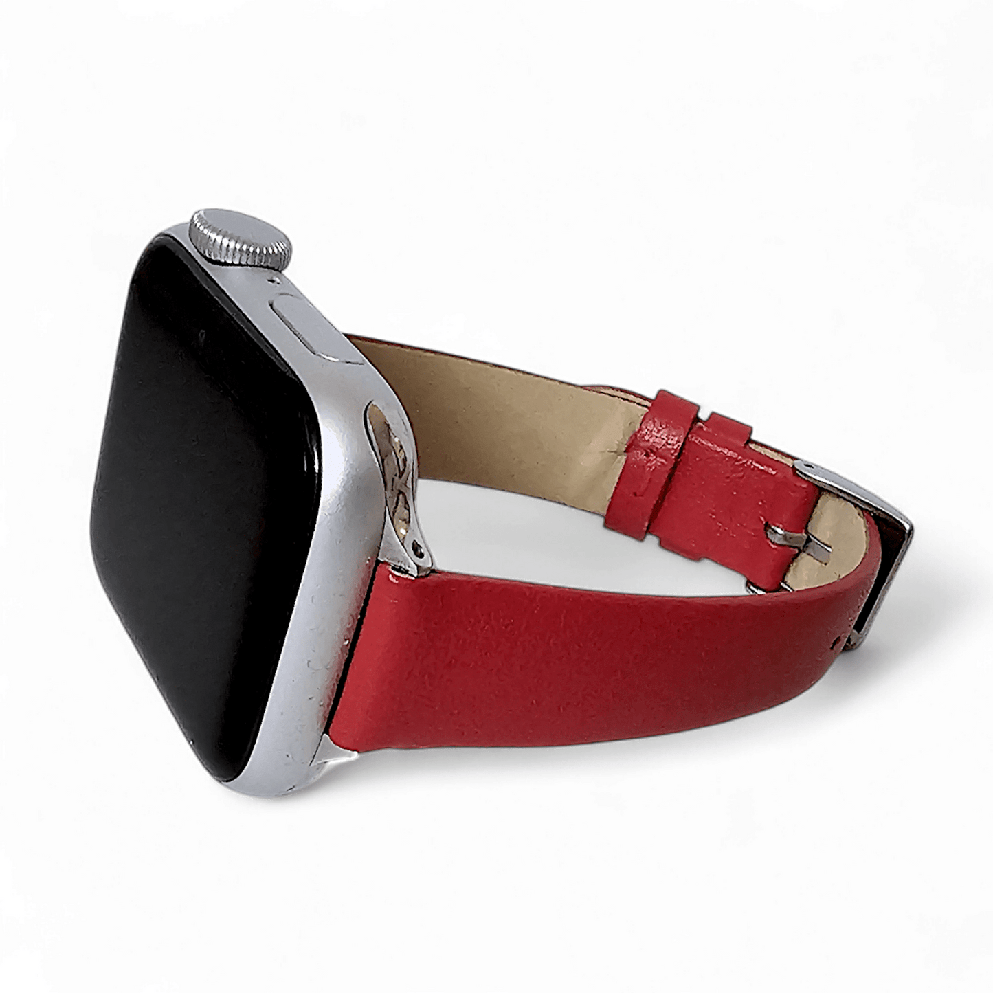 Piu Bello Italian Leather Strap for Apple Watch Crimson Red - Wrist Envy