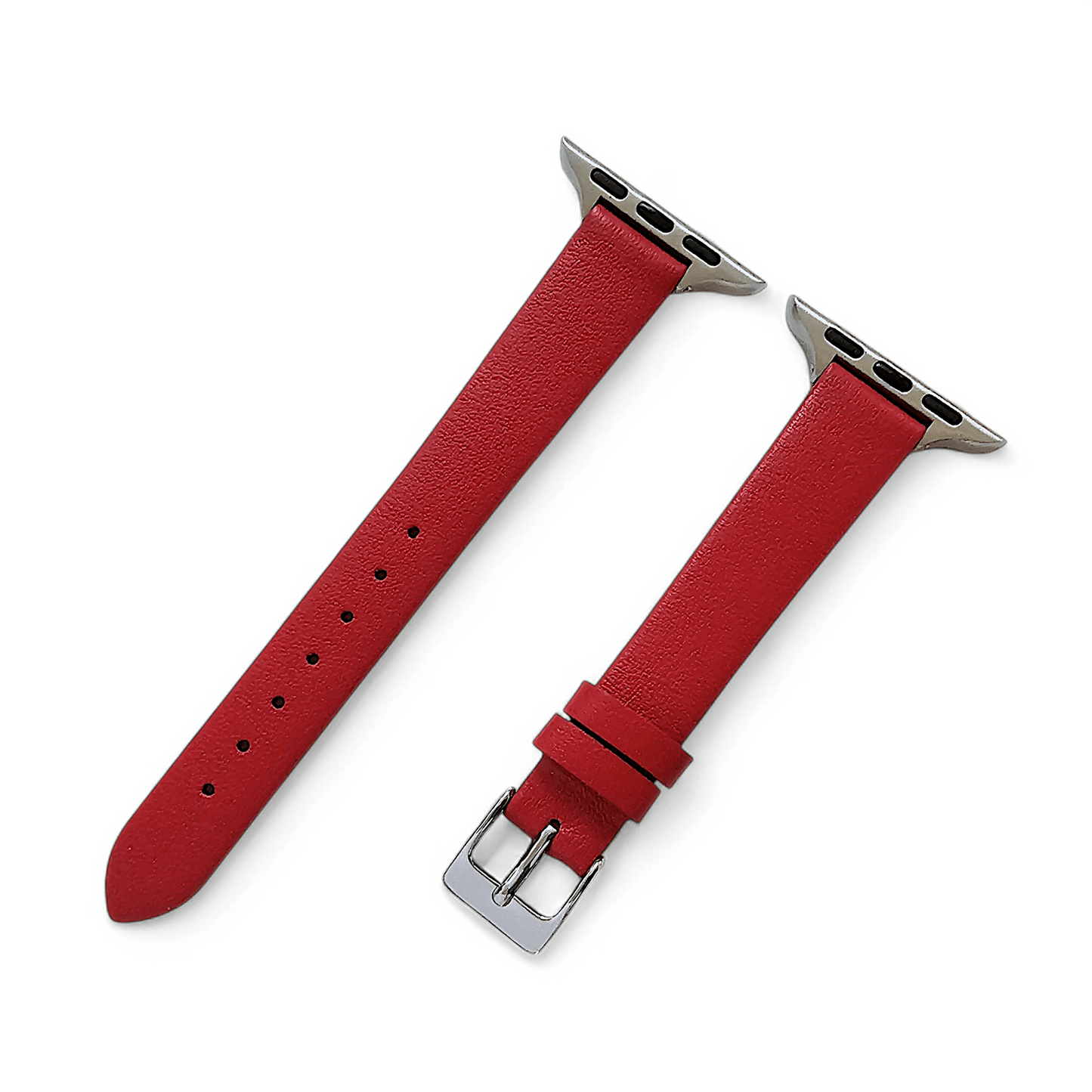 Piu Bello Italian Leather Strap for Apple Watch Crimson Red - Wrist Envy