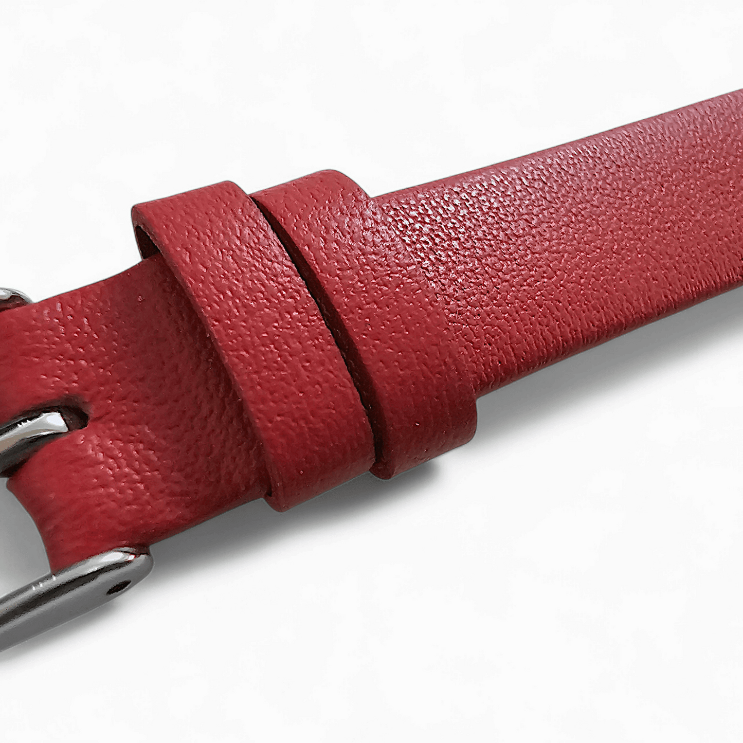 Piu Bello Italian Leather Strap for Apple Watch Crimson Red - Wrist Envy