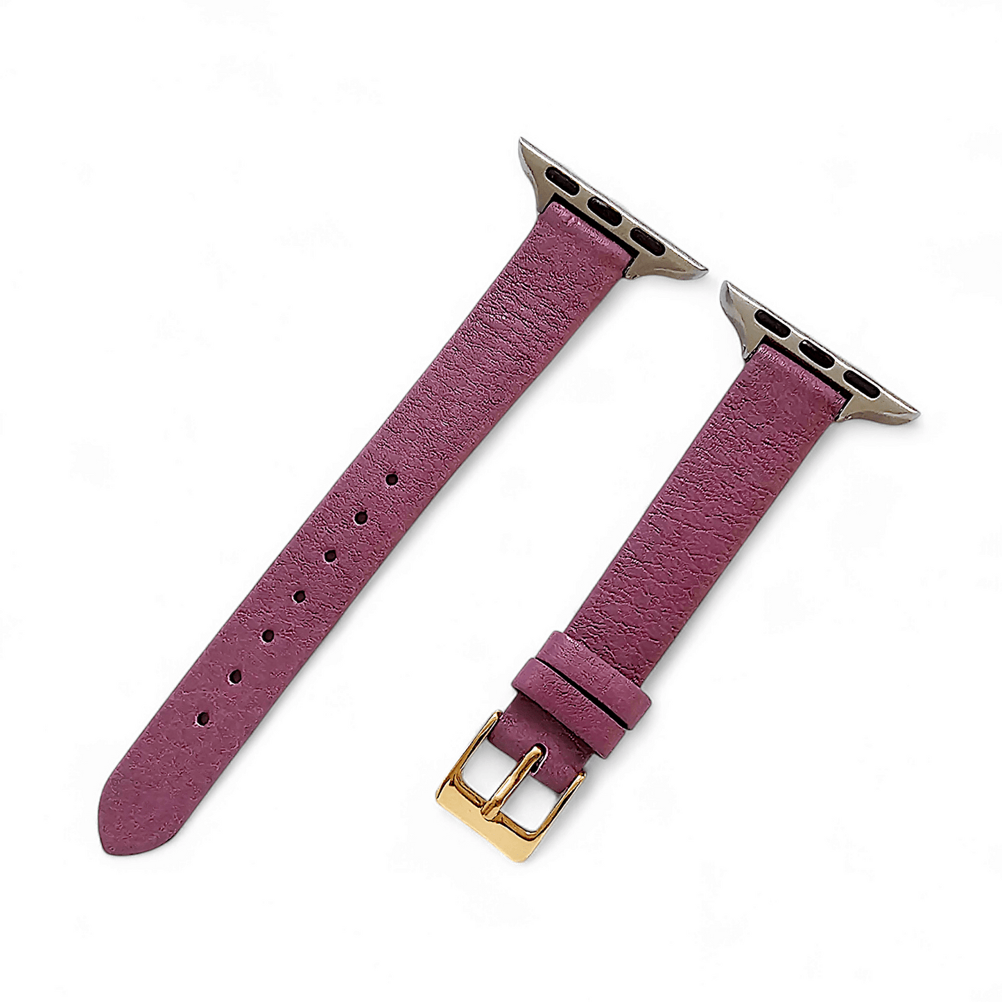 Piu Bello Italian Leather Strap for Apple Watch English Violet - Wrist Envy