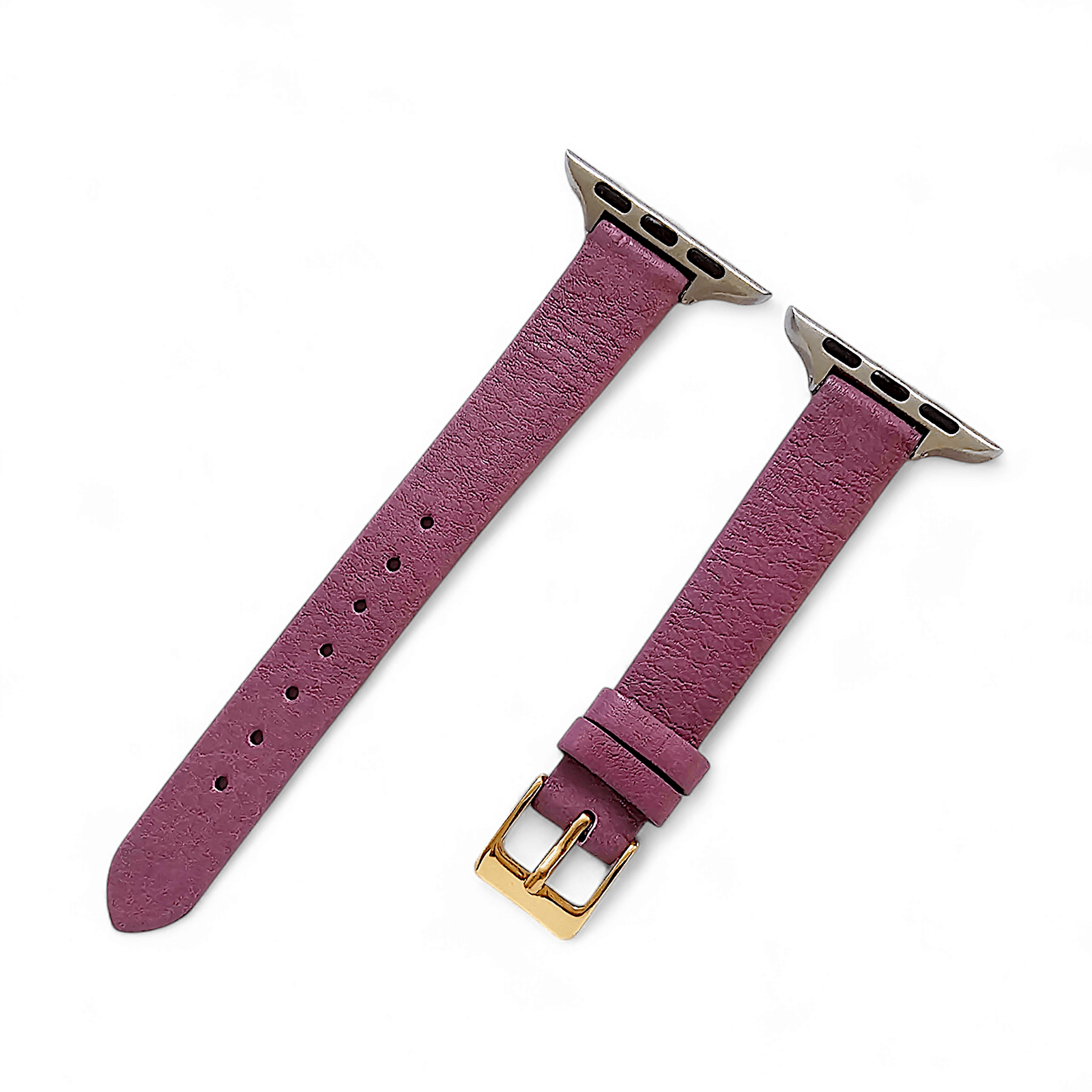 Piu Bello Italian Leather Strap for Apple Watch English Violet - Wrist Envy
