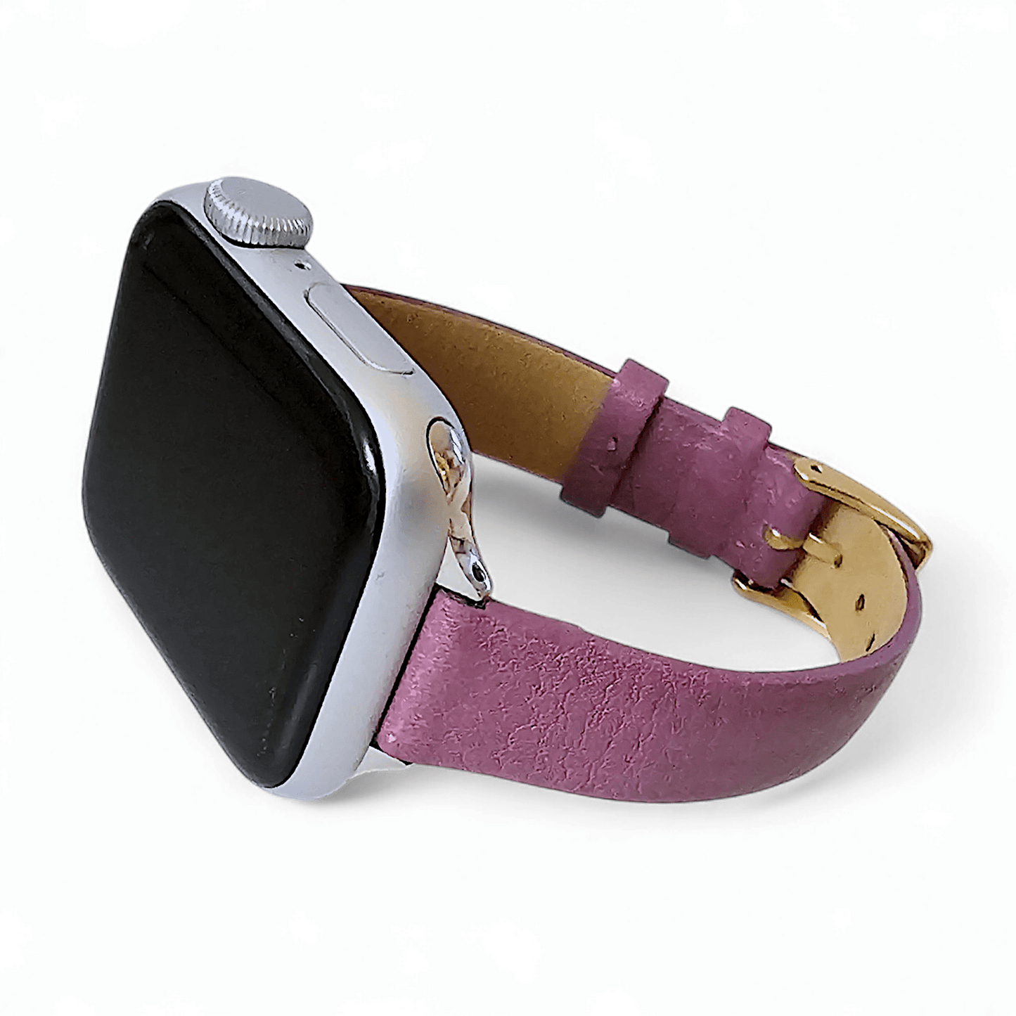 Piu Bello Italian Leather Strap for Apple Watch English Violet - Wrist Envy