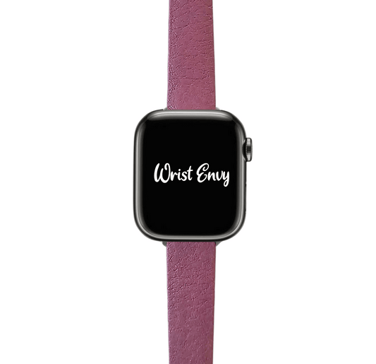 Piu Bello Italian Leather Strap for Apple Watch English Violet - Wrist Envy